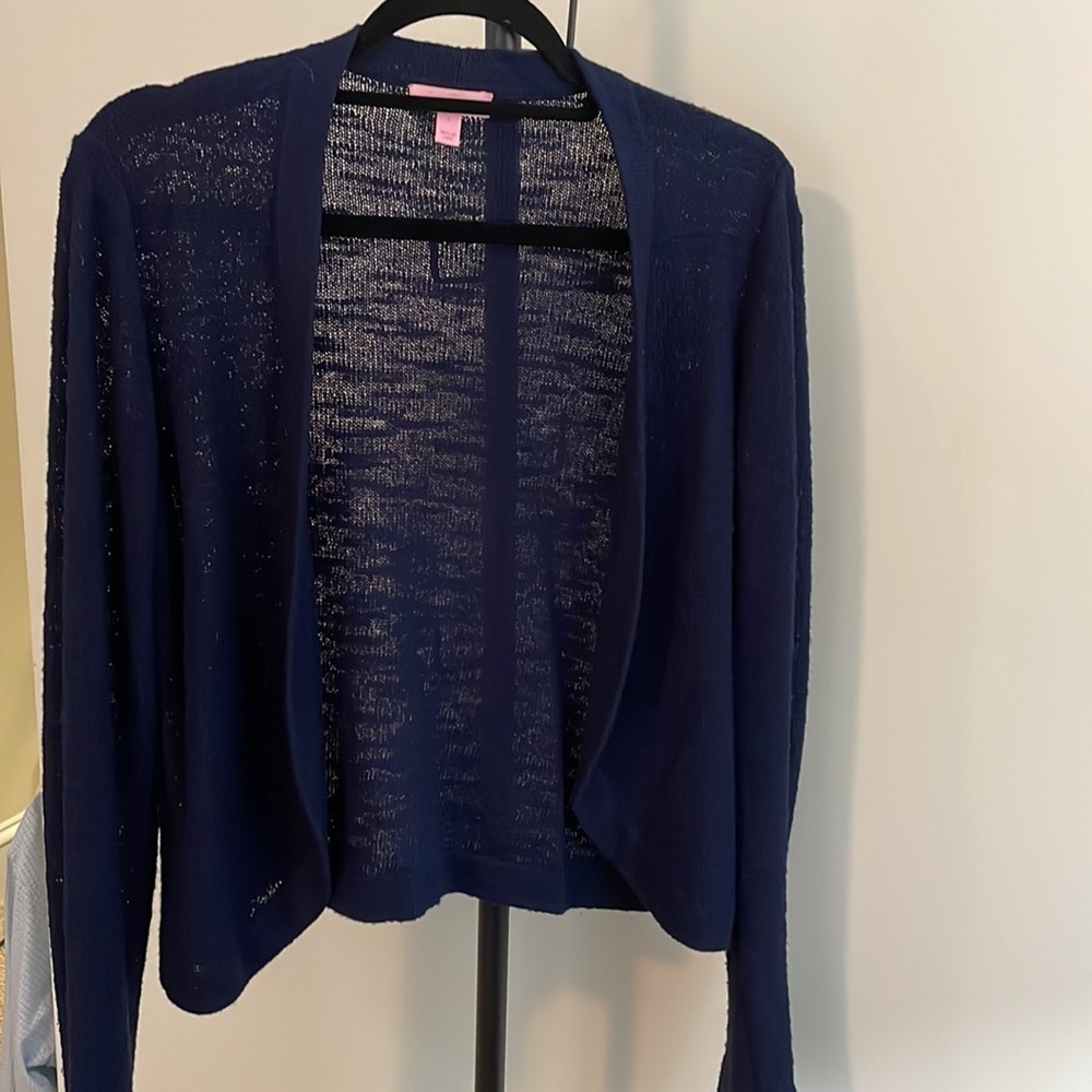Lilly Pulitzer Navy cardigan - Picture 2 of 7